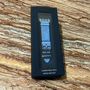 Steve Madden Watch Band Blue Logo Swirl Apple Watch Band 38mm/40mm/41mm
